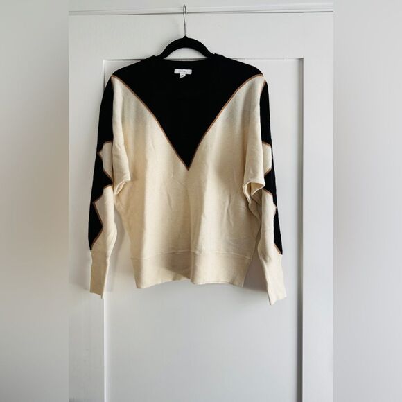 Reiss NWOT Sydney Patterned Crewneck sweater cashmere wool blend knit size M - Picture 6 of 16